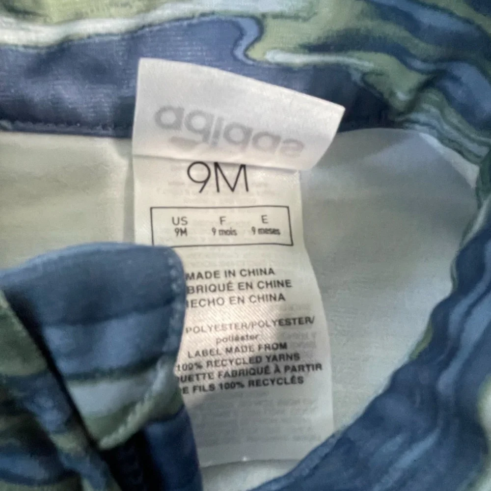 Adidas Infant Blue and Green Patterned Tracksuit